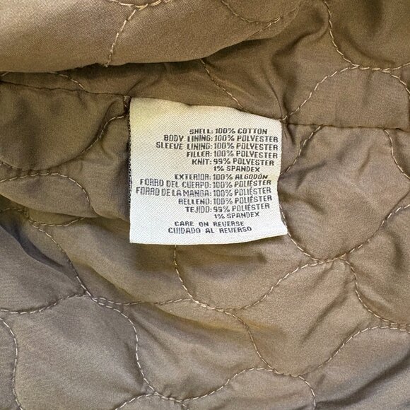 Levi Canvas Coat Men's Size XL Quilt Lined Military Chore Brown RN54163 - Picture 8 of 8